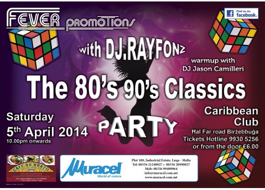 80s & 90s Classics Dance Hits Party at Caribbean Club Malta What's On  Malta, Malta Events Guide