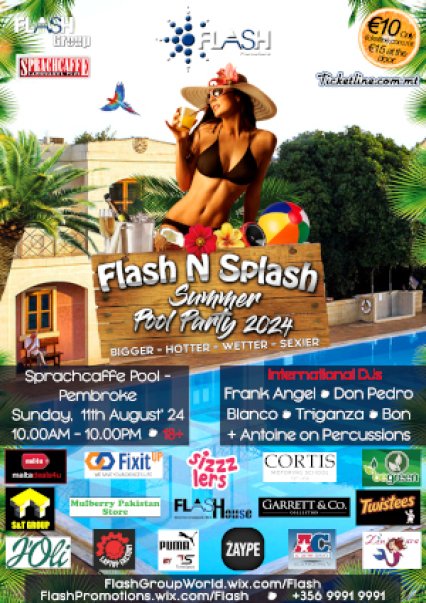  Flash N Splash Summer Pool Party 2024 in Malta, Special Events Malta, 11.08.2024 - 11.08.2024