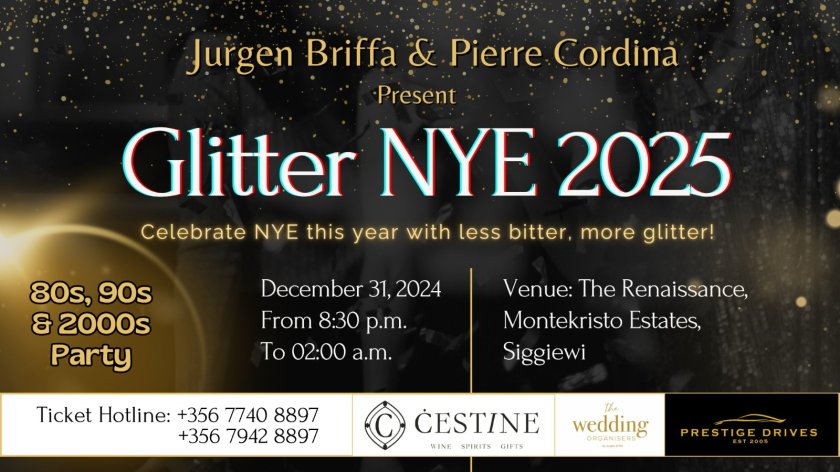 Glitter NYE 2025 in Malta, Christmas & New Year Malta, 31.12.2024 - 31.12.2024