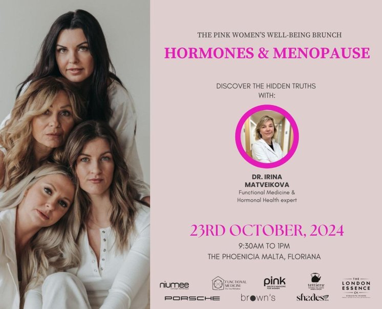 Pink Women’s Wellbeing Brunch, Hormones and Menopause in Malta, Learning Malta, 23.10.2024 - 23.10.2024